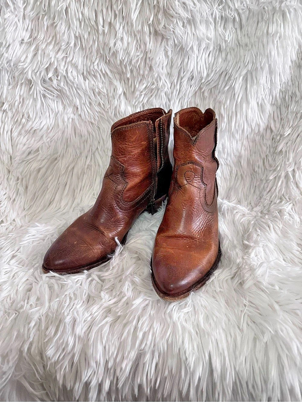 Frye Brown Ankle Boots